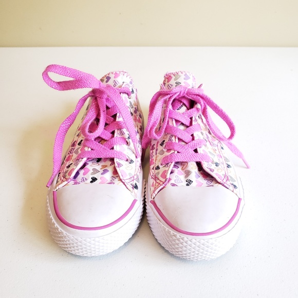 AirWalk LEGACEE Heart Print Canvas Shoes/ Sneakers - Picture 2 of 6